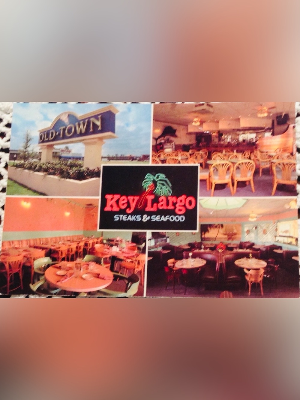 Postcard Key Largo Restaurant Old Town Kissimmee Florida Unused Vintage 1970s